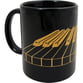 Coffee Mug Black and Gold Series 3-D Keyboard 11 oz.